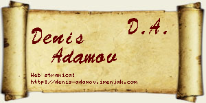 Denis Adamov vizit kartica